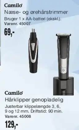 Harald Nyborg Camilo Hårklipper genopladelig tilbud