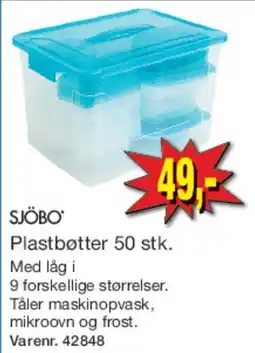 Harald Nyborg SJÖBO Plastbøtter 50 stk. tilbud