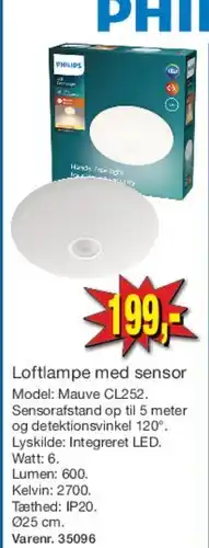 Harald Nyborg Loftlampe med sensor tilbud