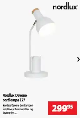 Bauhaus Nordlux Devone bordlampe E27 tilbud