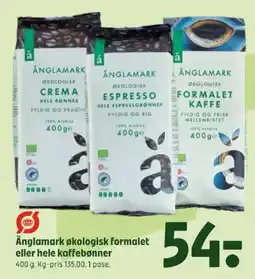 Coop 365 Änglamark økologisk formålet eller hele kaffebønner tilbud