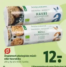 Coop 365 Ånglamark økologiske müsli- eller havrekiks tilbud
