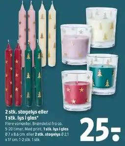 Coop 365 Stagelys eller lys i glas tilbud