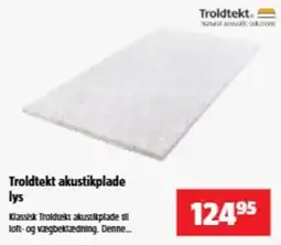 Bauhaus Troldtekt akustikplade lys tilbud