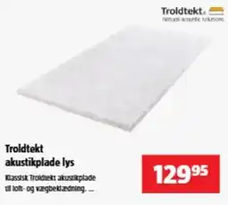 Bauhaus Troldtekt akustikplade lys tilbud