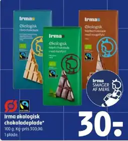 Coop 365 Irma økologisk chokoladeplade tilbud