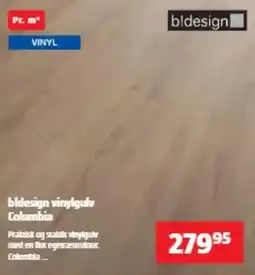 Bauhaus bldesign vinylgulv Columbia tilbud