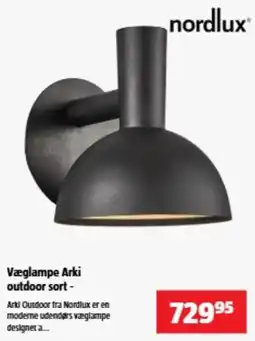 Bauhaus Nordlux Væglampe Arki outdoor sort tilbud
