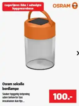 Bauhaus Osram solcelle bordlampe tilbud