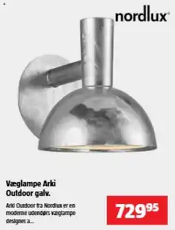 Bauhaus nordlux væglampe arki outdoor galv. tilbud