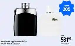 Matas Montblanc og Lacoste dufte tilbud