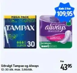 Matas Tampax always tilbud