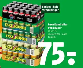 Faxe Kondi eller Pepsi Max