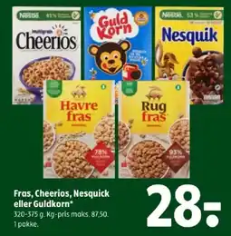Coop 365 Fras, Cheerios, Nesquick eller GuldKorn tilbud