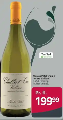 Fleggaard Nicolas Potel Chablis 1er cru Vaillons tilbud