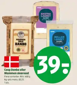 Coop 365 Coop Danbo eller Mammen skæreost tilbud
