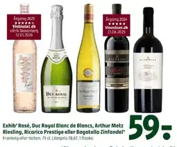 Coop 365 Exhib' Rosé, Duc Royal Blanc de Blancs tilbud