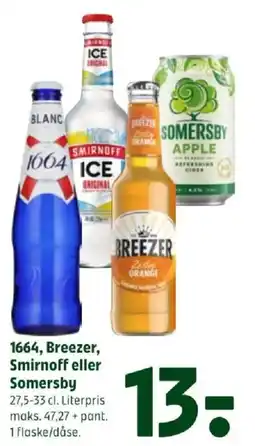 Coop 365 1664, Breezer, Smirnoff eller Somersby tilbud