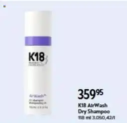 Matas K18 AirWash Dry Shampoo tilbud
