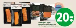 Coop 365 Varmrøget-, røget-, gravad laks eller Coop rejer tilbud