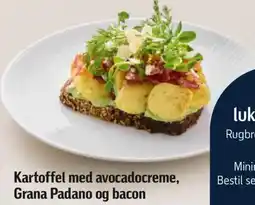Føtex Kartoffel med avocadocreme, Grana Padano og bacon tilbud