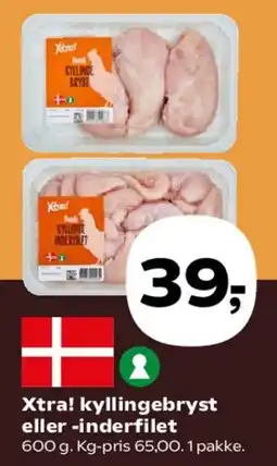 SuperBrugsen Xtra! kyllingebryst / inderfilet tilbud