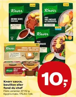 SuperBrugsen Knorr sauce, bouillon eller fond du chef tilbud