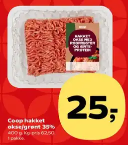 SuperBrugsen Coop hakket oksekød 35% tilbud