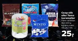 SuperBrugsen Coop slik eller Toms karameller tilbud