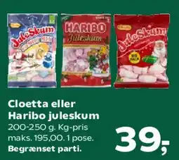 SuperBrugsen Cloetta eller Haribo juleskum tilbud