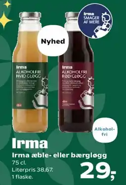 SuperBrugsen Irma alkoholfri æble- eller bærgløgg tilbud