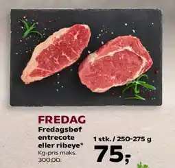 SuperBrugsen Fredagsbøf - entrecote eller ribeye tilbud