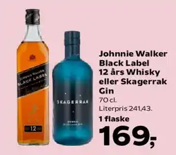 SuperBrugsen Johnnie Walker Black Label 12 års Whisky eller Skagerrak Gin tilbud