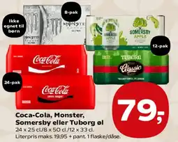 SuperBrugsen Coca-Cola, Monster, Somersby eller Tuborg tilbud