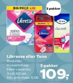 SuperBrugsen Libresse eller Tena tilbud