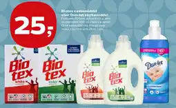 SuperBrugsen Biotex vaskemiddel eller Dun-let skyllemiddel tilbud