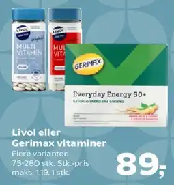SuperBrugsen Livol eller Gerimax vitaminer tilbud
