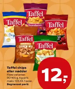 SuperBrugsen Taffel chips eller nødder tilbud