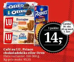 Dagli'Brugsen Café au LU, Prince chokoladekiks eller Oreo tilbud