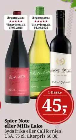 Dagli'Brugsen Spier Note eller Mills Lake tilbud