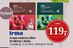 Dagli'Brugsen Irma rødvin eller hvidvin i boks tilbud