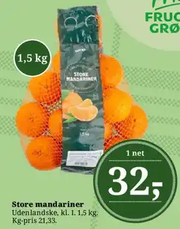 Dagli'Brugsen Store mandariner tilbud