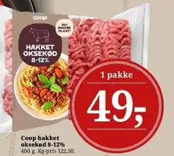 Dagli'Brugsen Coop hakket oksekød 8-12% tilbud
