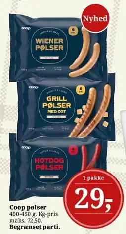 Dagli'Brugsen Coop pølser tilbud
