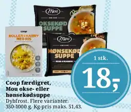 Dagli'Brugsen Coop færdigret / Mou suppe tilbud
