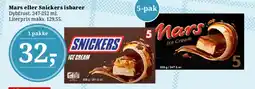 Dagli'Brugsen Mars eller Snickers isbarer tilbud