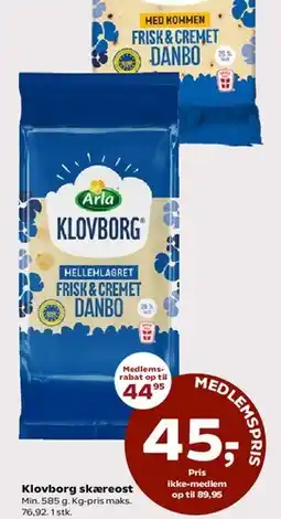 Dagli'Brugsen Klovborg skæreost tilbud