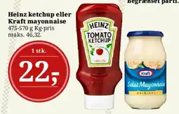 Dagli'Brugsen Heinz ketchup eller Kraft mayonnaise tilbud