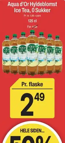 ABC Lavpris Aqua d'Or Hyldeblomst Ice Tea (0 sukker) tilbud