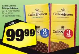 Calle Galle & Jessen pålægschokolade (3 pk) tilbud